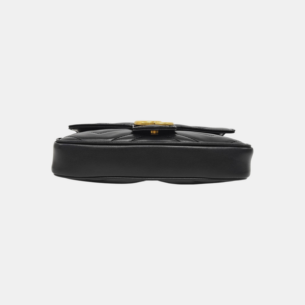 GG Marmont Mini Quilted Calfskin Black