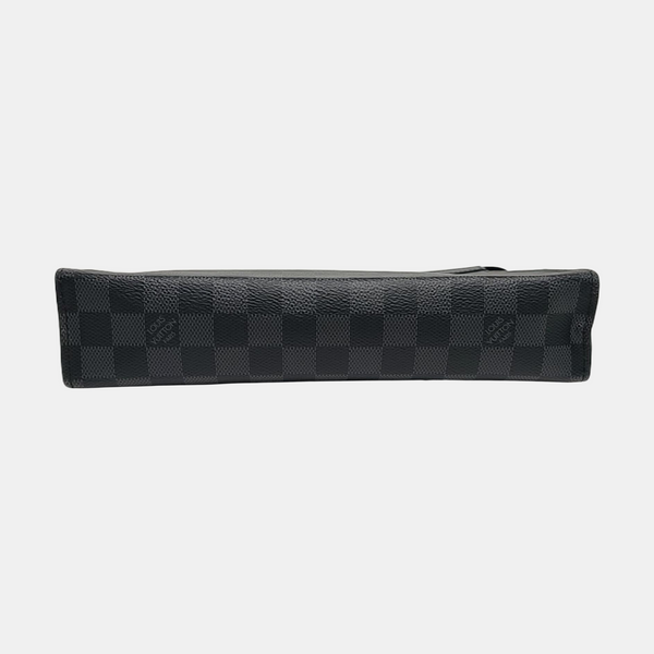 Pochette Voyag MM Damier Graphite Coated Canvas Gray