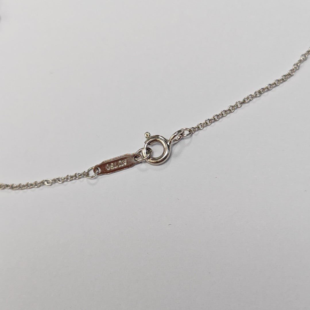 Elsa Peretti 18k White Gold Silver Necklace
