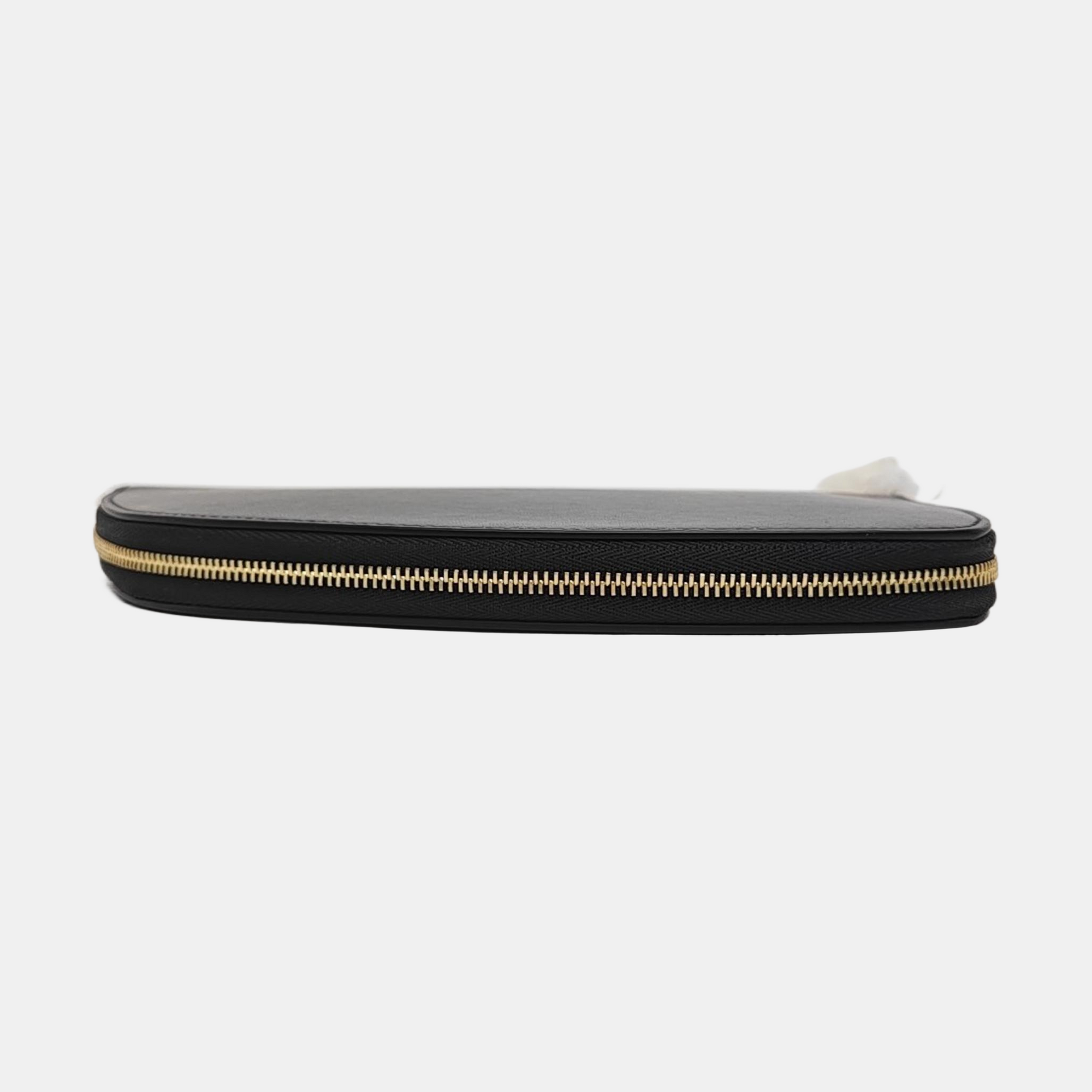 SHIELD Large Lambskin Black Wallet