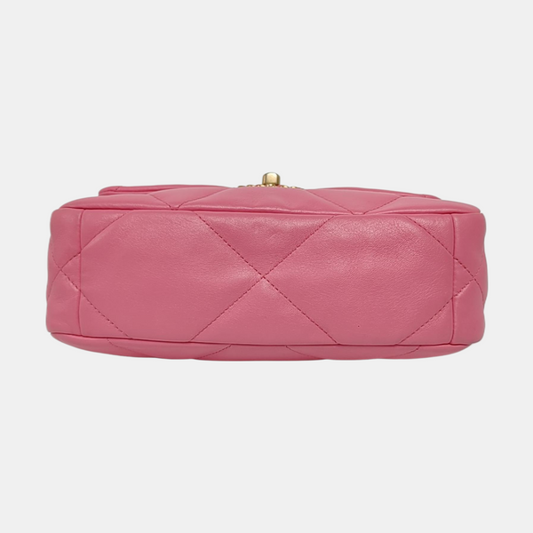 CHANEL 19 Small Quilted Lambskin Red