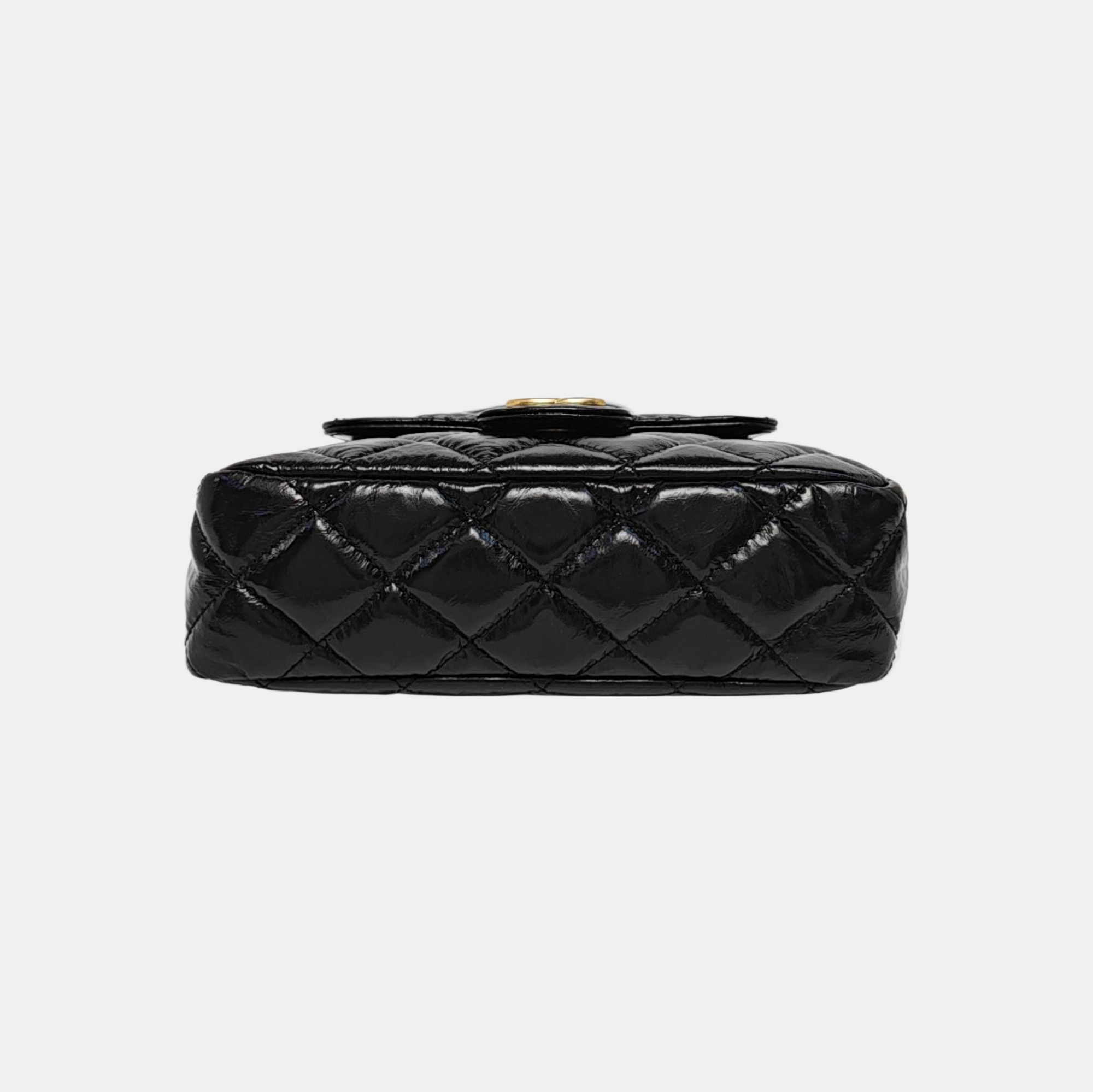 23C HOBO Small Quilted Calfskin Black