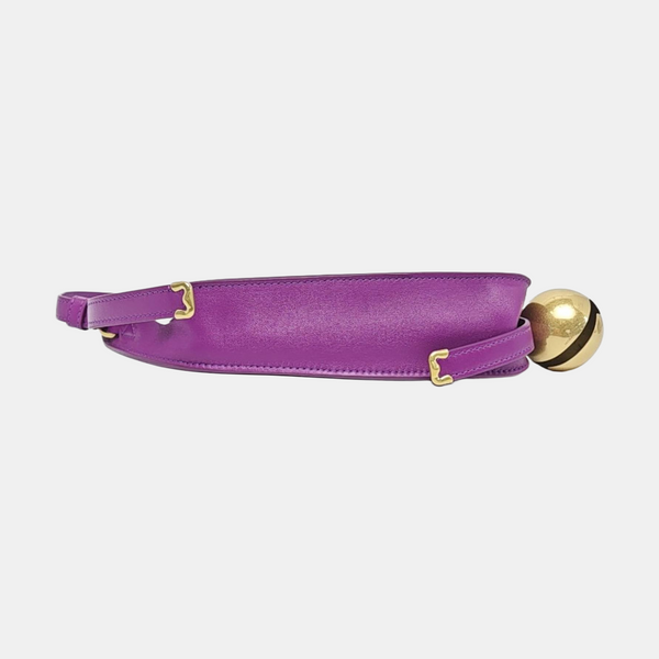 Calfskin Top Handle Bag Mini Purple
