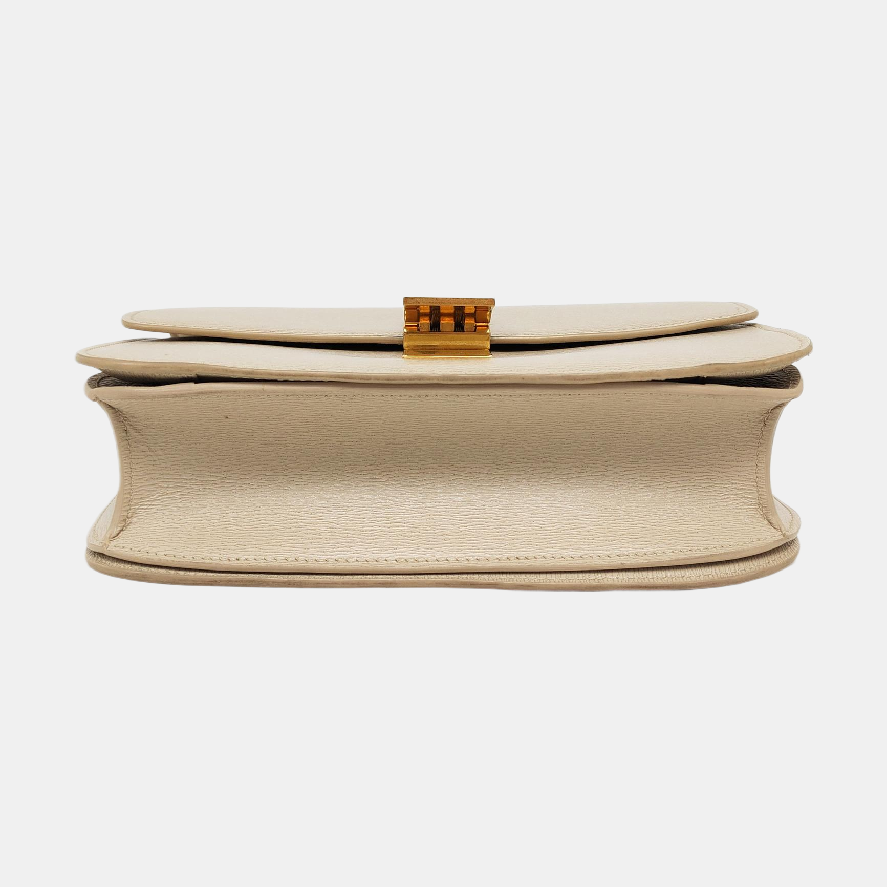 Authenticated pre-owned  CLASSIC BOX Medium Calfskin Beige - Shoulder Bag at Looply