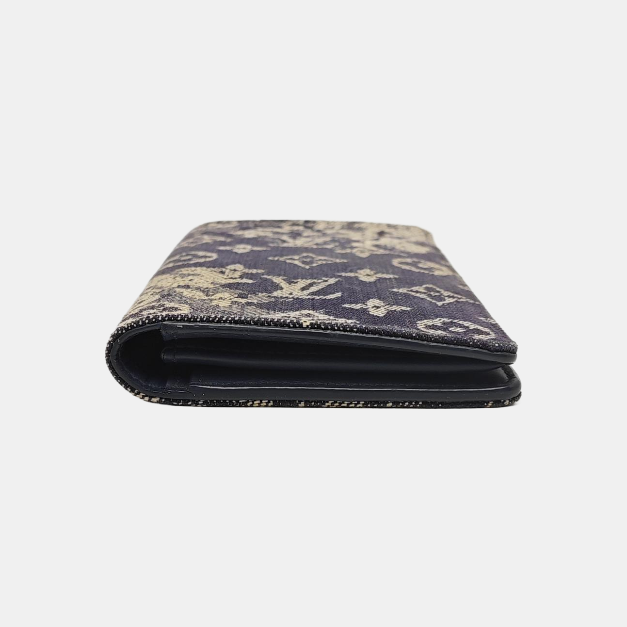 BRAZZA Monogram Denim Blue Wallet