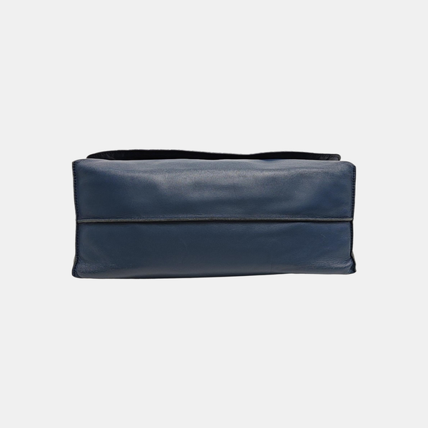 Calfskin Shoulder Bag Blue