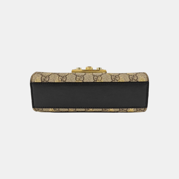 Padlock Small Monogram Coated Canvas Beige
