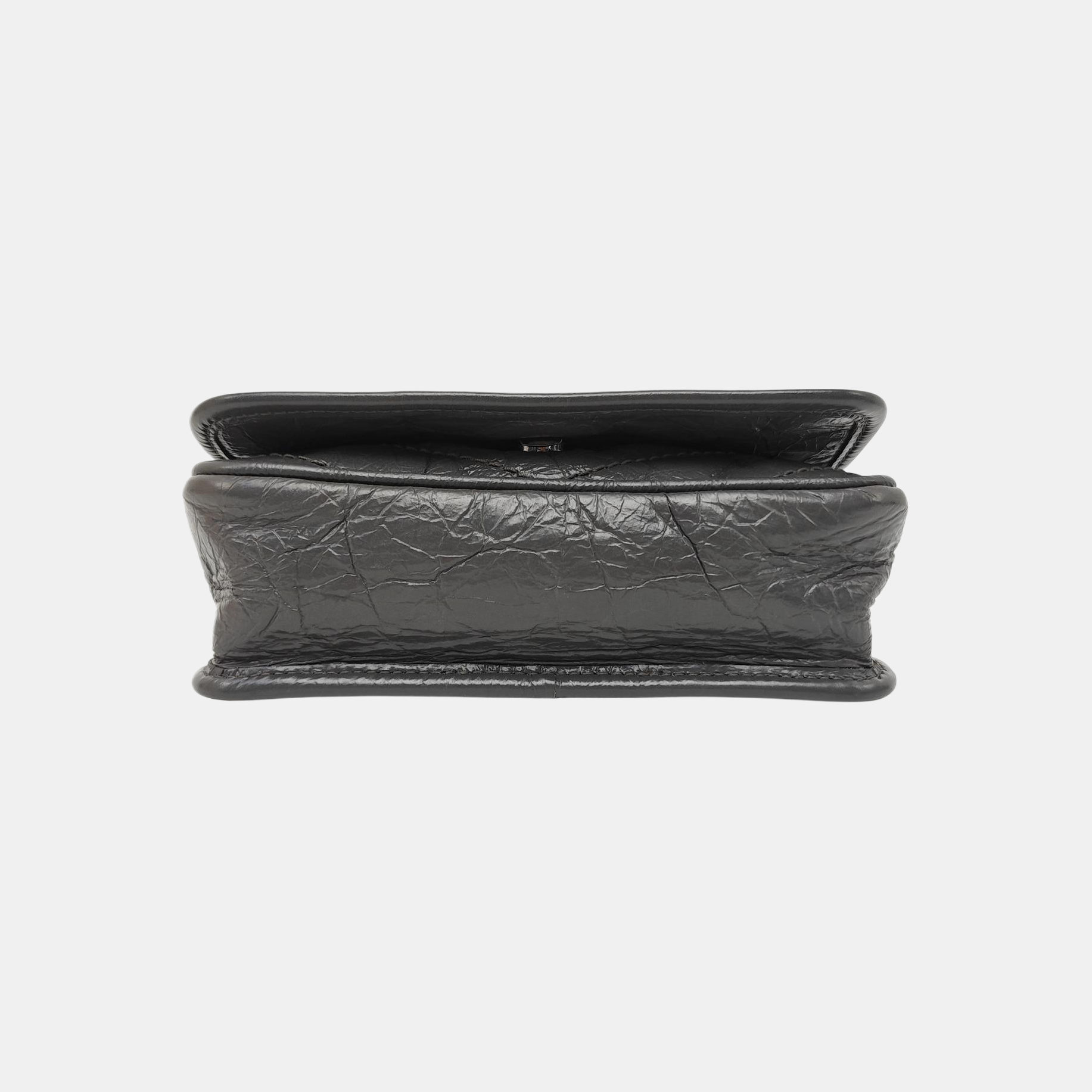 NIKI Mini Chevron Calfskin Gray
