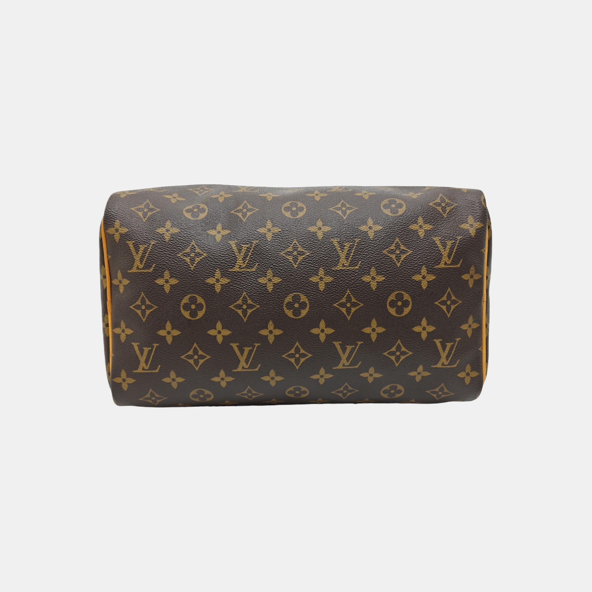 SPEEDY 30 Monogram Coated Canvas Brown