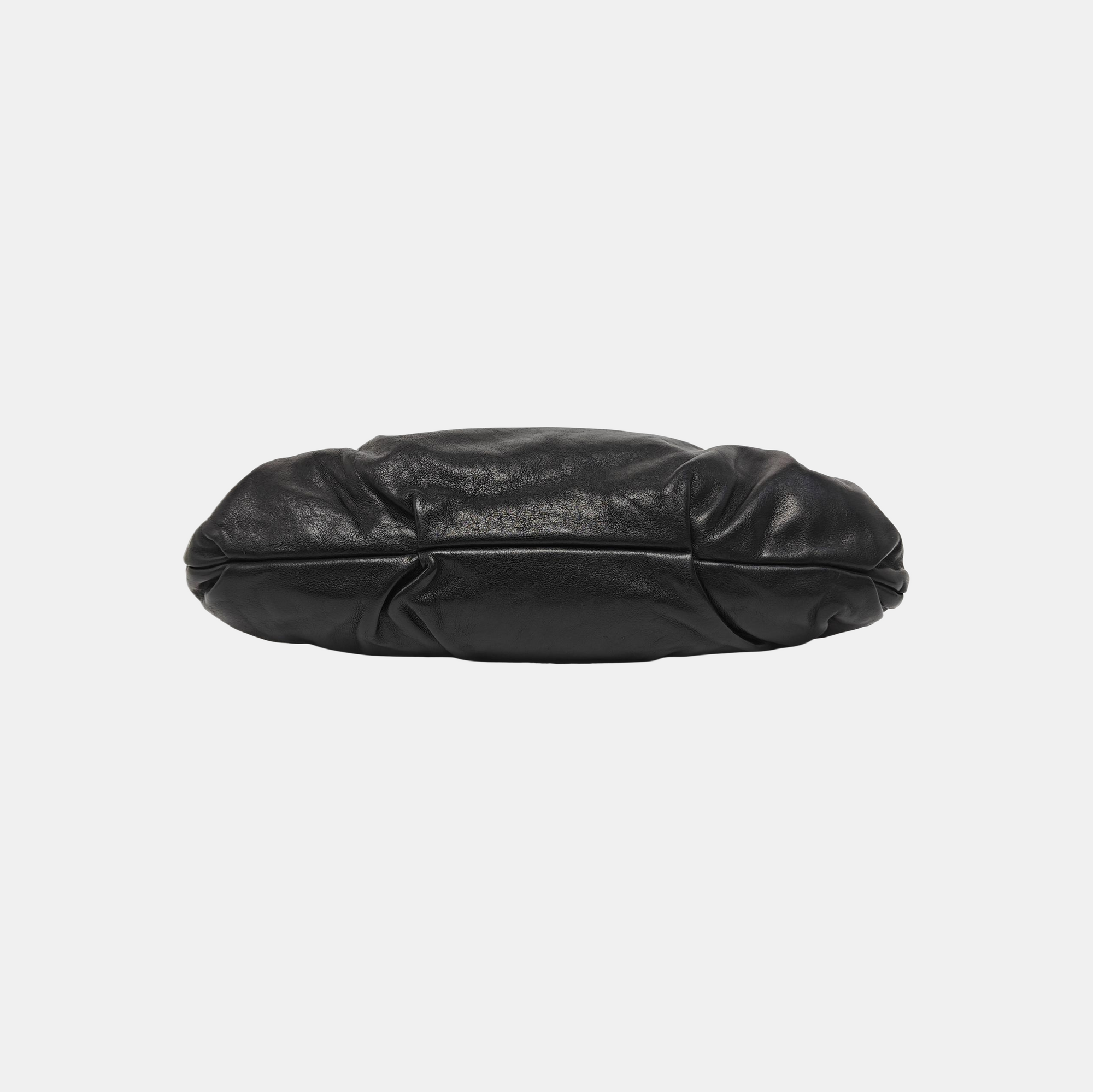 Leather Top Handle Bag Black