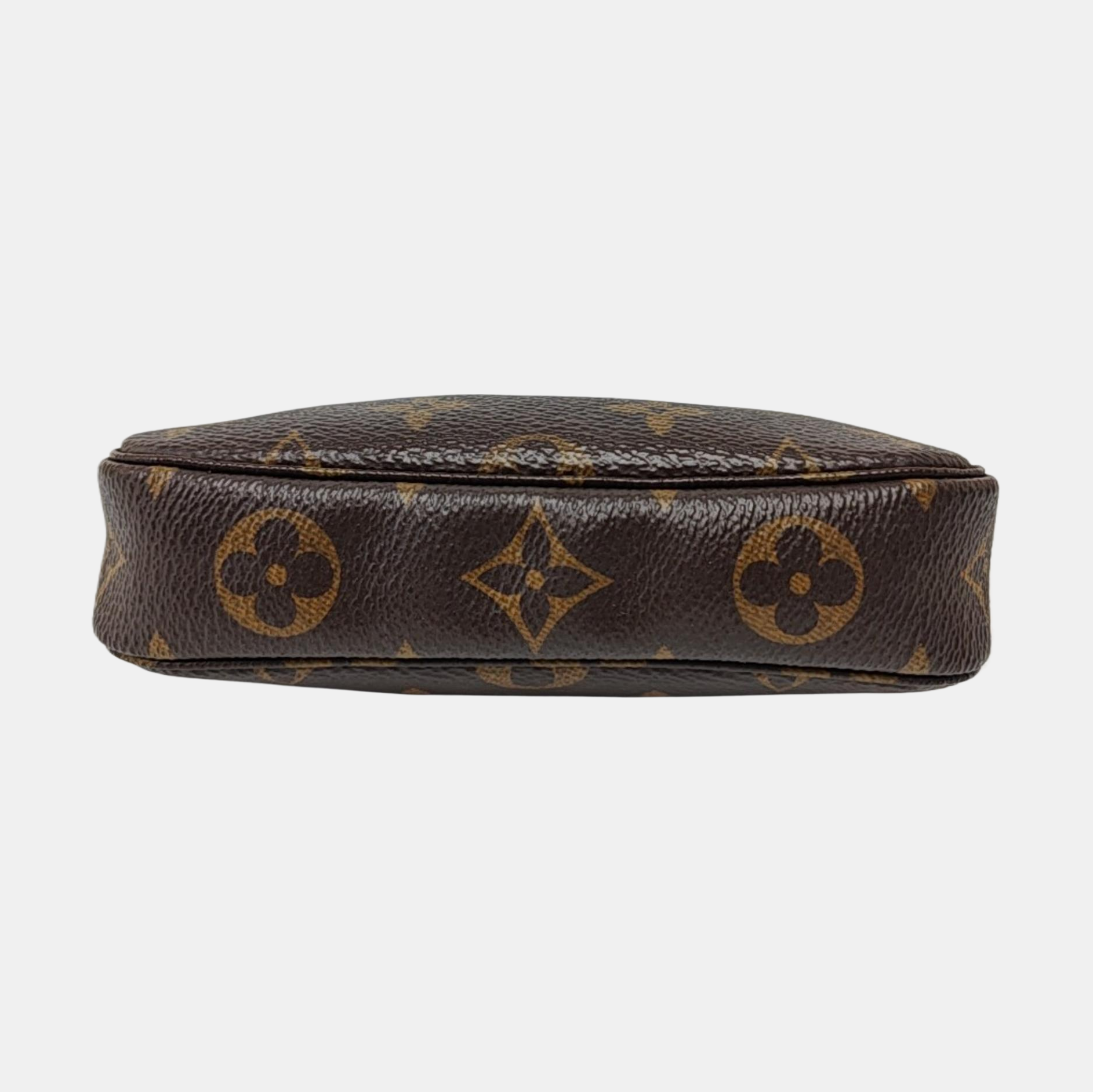 Authenticated pre-owned  ACCESSOIRES Mini Monogram Coated Canvas Brown - Top Handle Bag at Looply