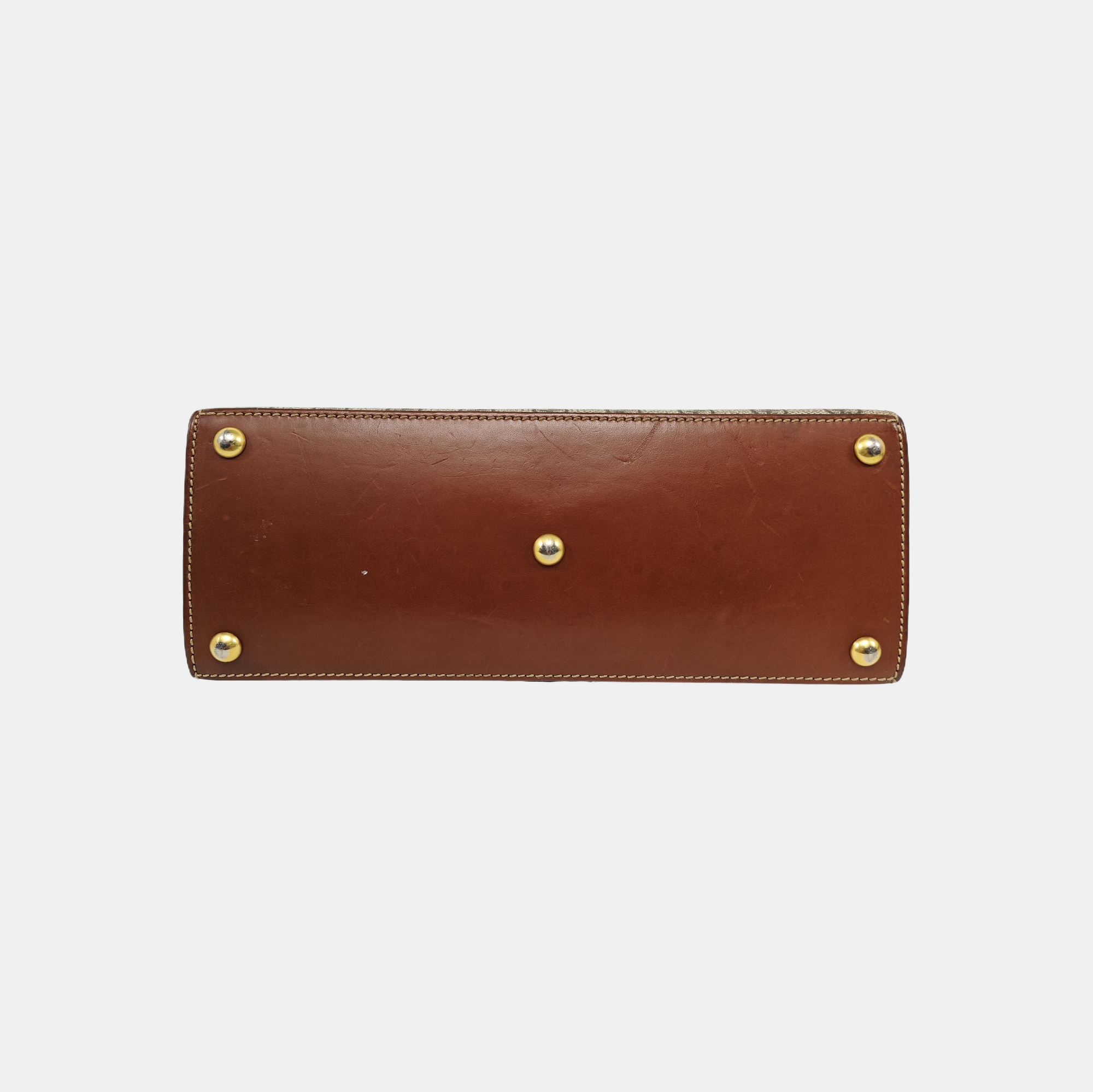 Padlock Small Monogram Coated Canvas Beige
