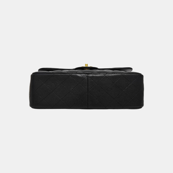 Large Quilted Grained Calfskin Black