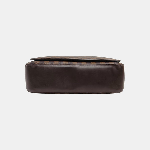 SPENCER Damier Ebene Coated Canvas Brown