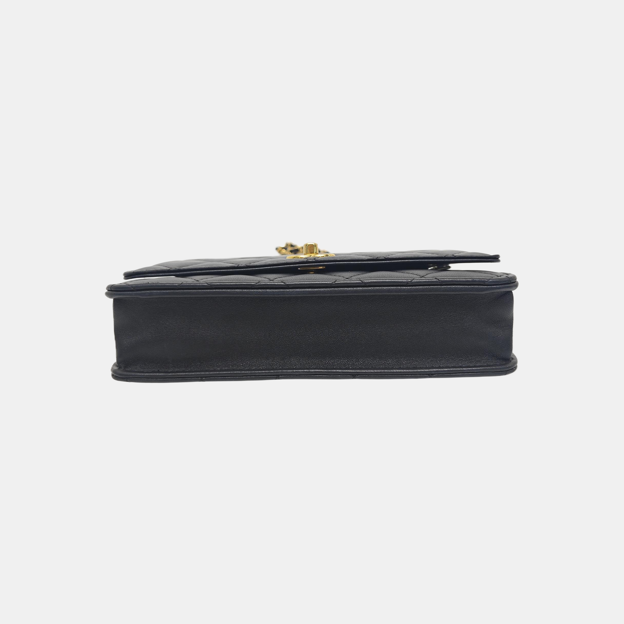 WOC Quilted Lambskin Black