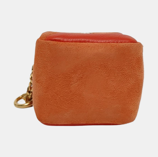MONOGRAM BLOGGER Quilted Suede Pink Coin Purse