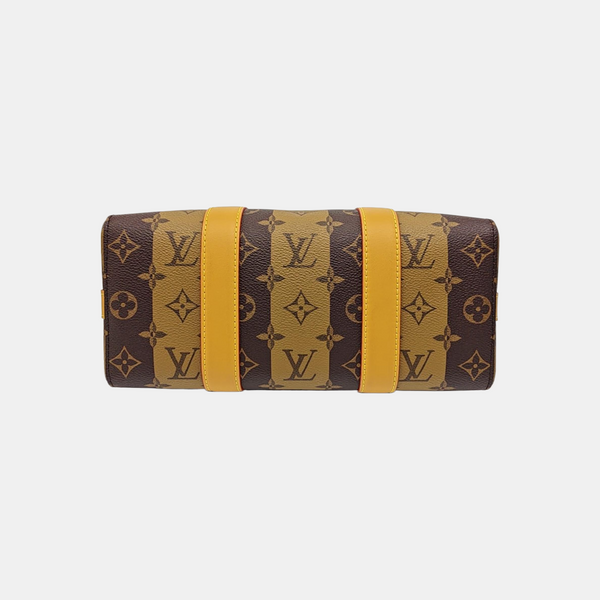 KEEPALL Monogram Coated Canvas Brown