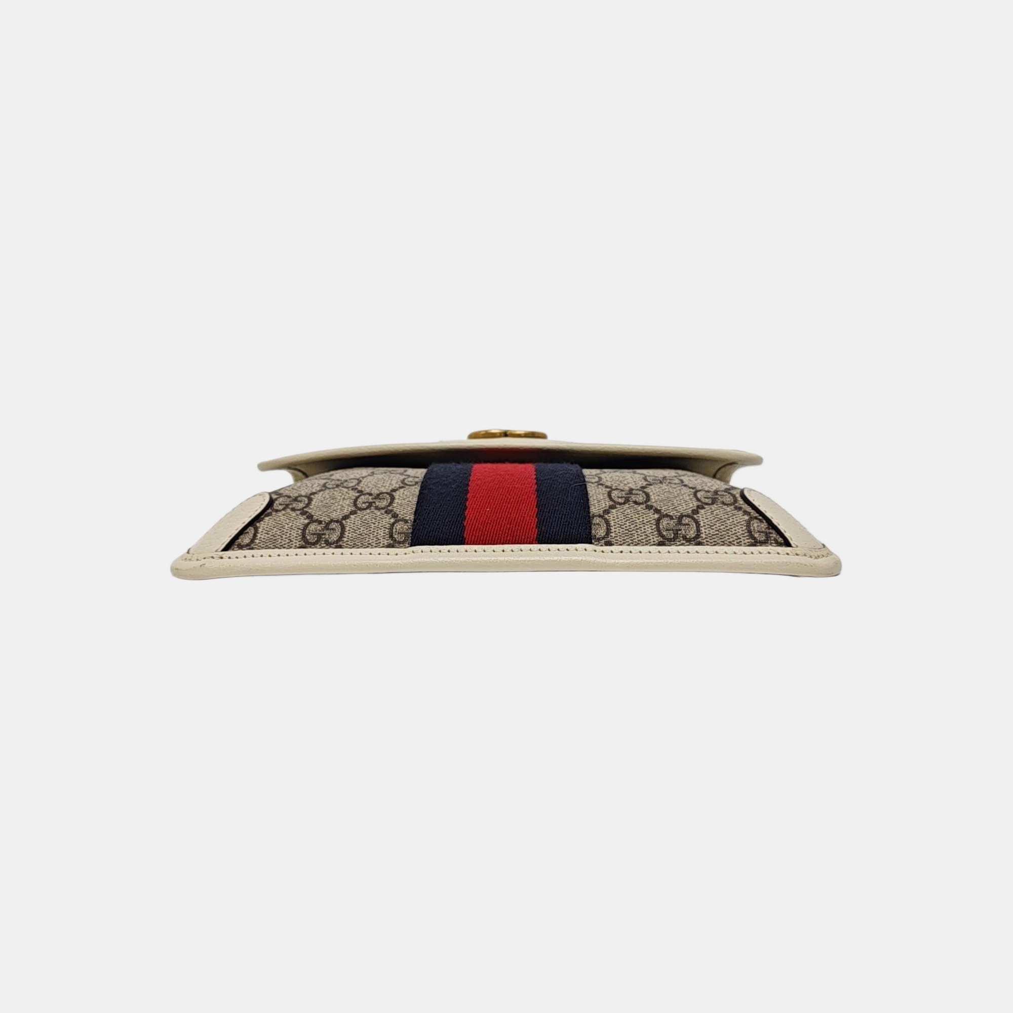 Ophidia Mini Monogram Coated Canvas Beige