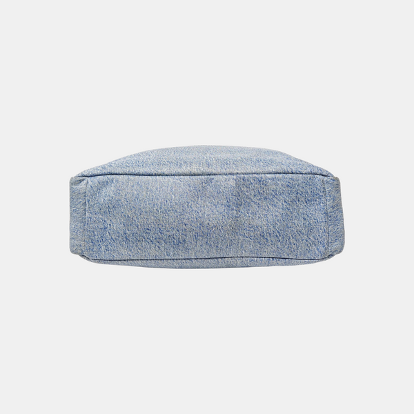 Coated Canvas Shoulder Bag Blue