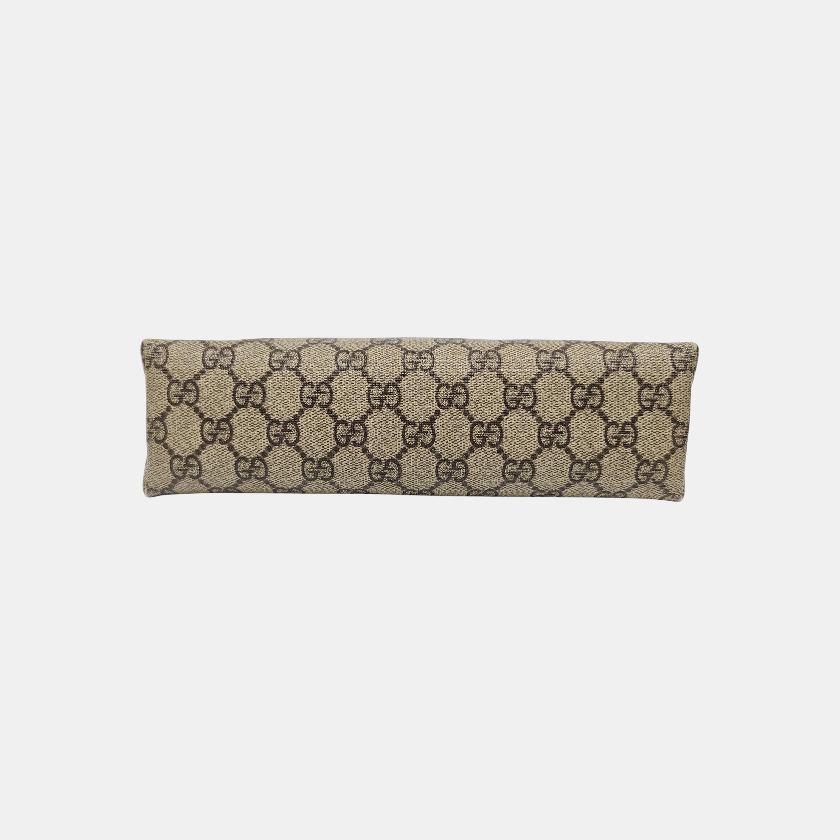 Monogram Coated Canvas Clutch Beige