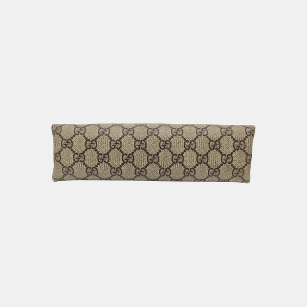 Monogram Coated Canvas Clutch Beige