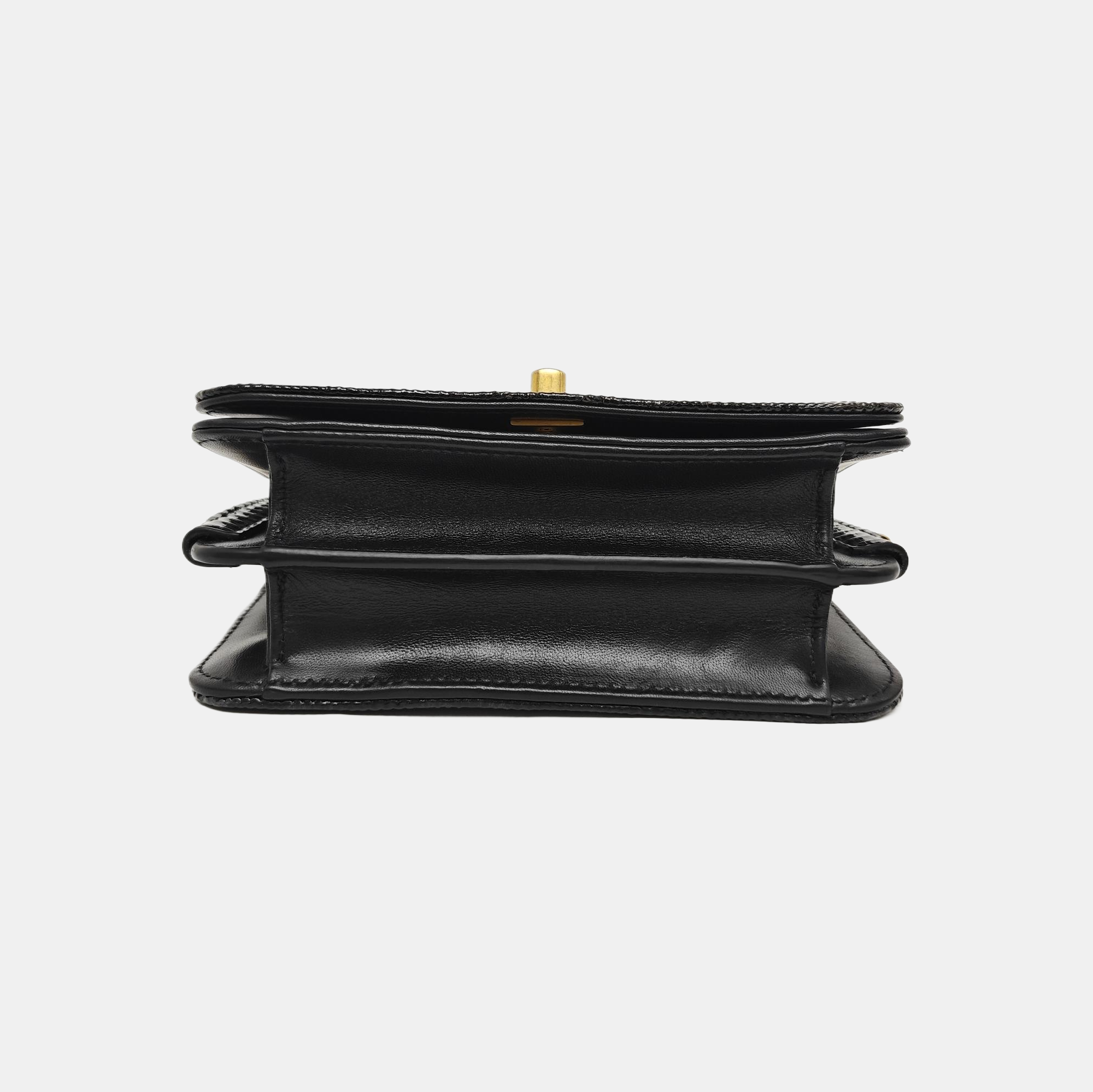 Lizard Shoulder Bag Black