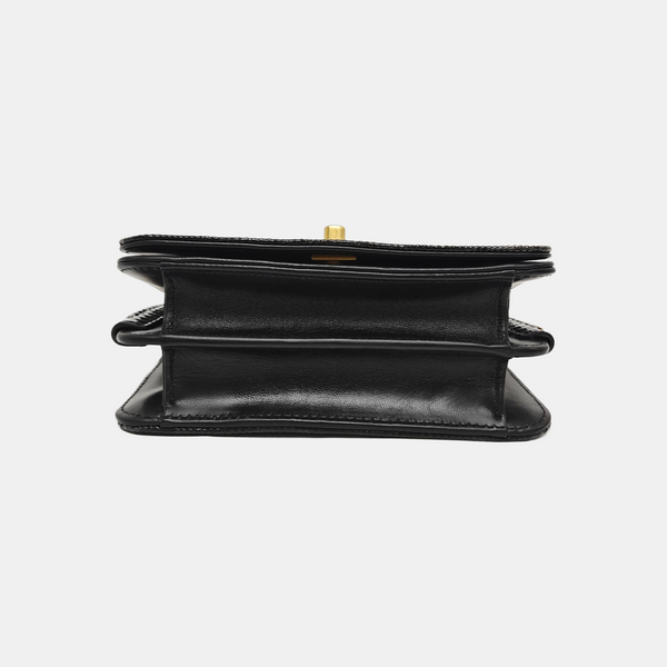 Lizard Shoulder Bag Black