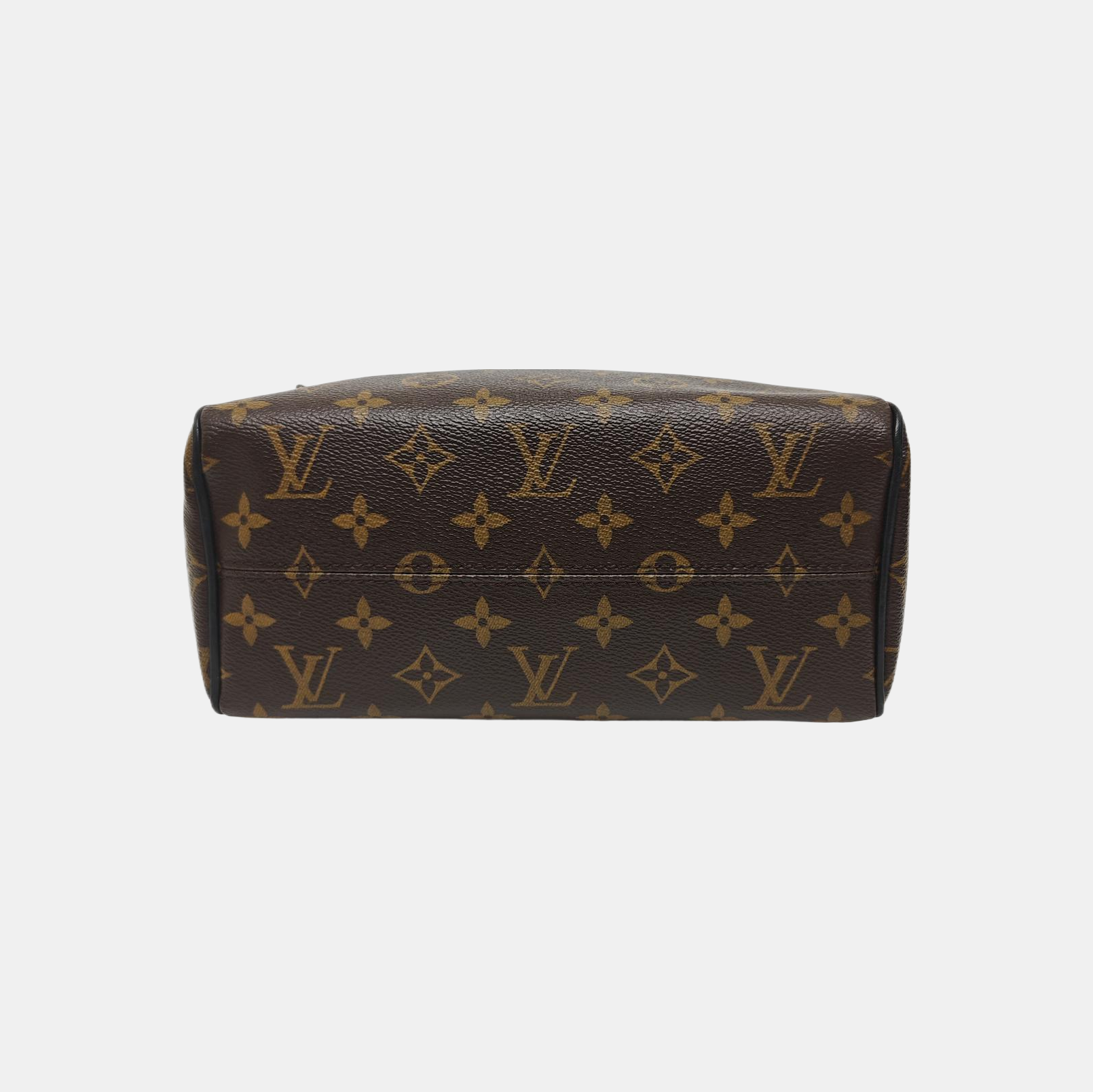 Monogram Coated Canvas Clutch Brown