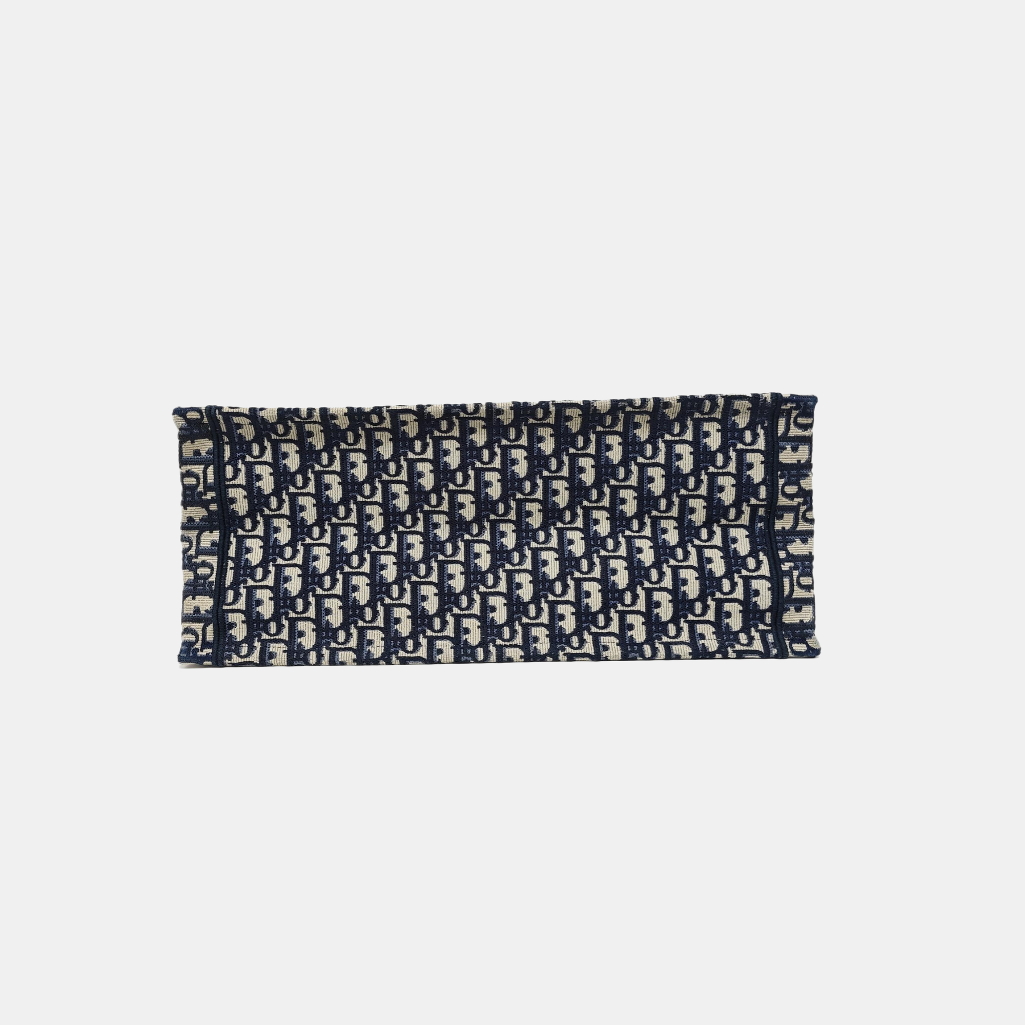 Book Tote Large Oblique Canvas Blue
