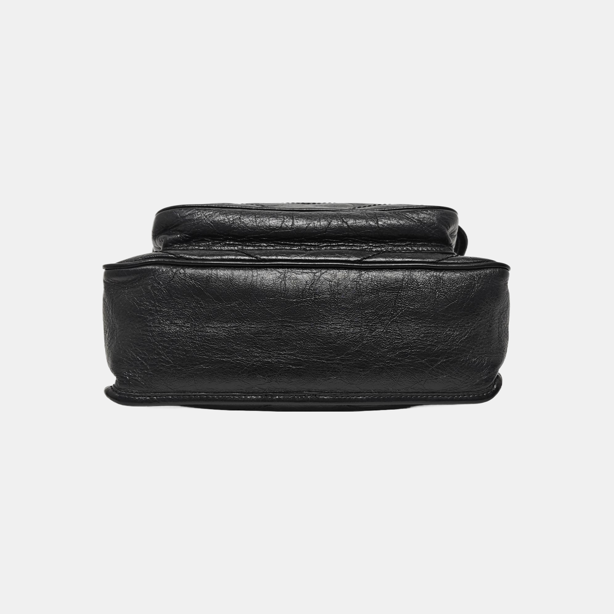 NIKI Medium Chevron Calfskin Black