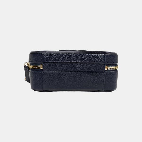 Authenticated pre-owned  FILIGREE Small Quilted Grained Calfskin Blue - Shoulder Bag at Looply