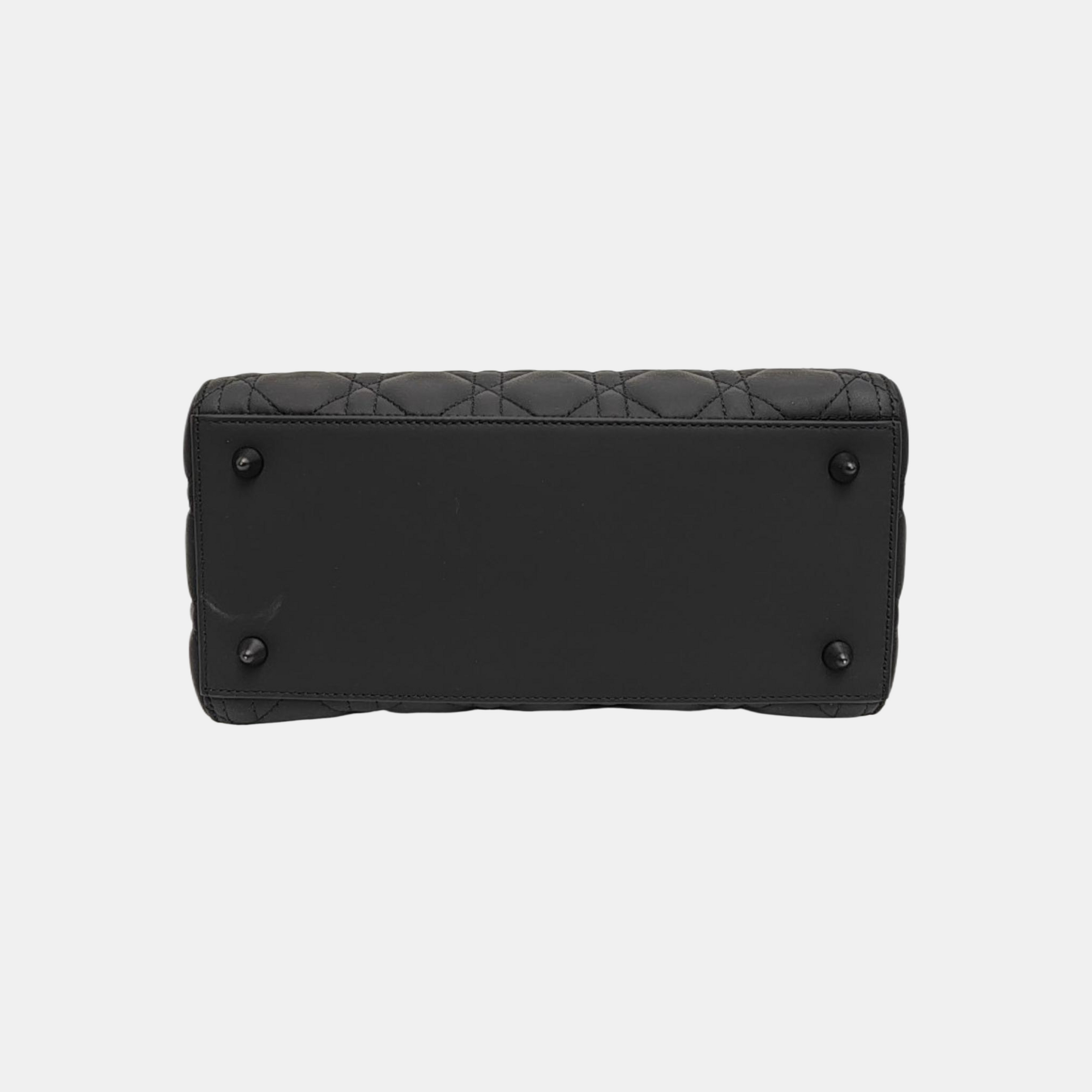 Lady Dior Medium Cannage Calfskin Black
