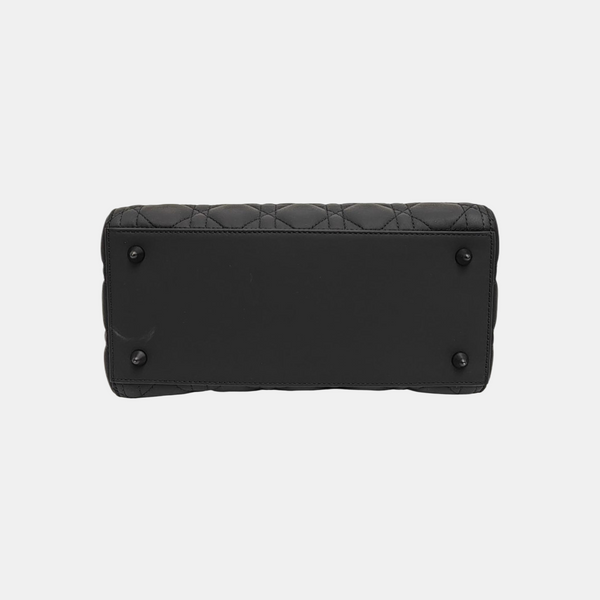 Lady Dior Medium Cannage Calfskin Black