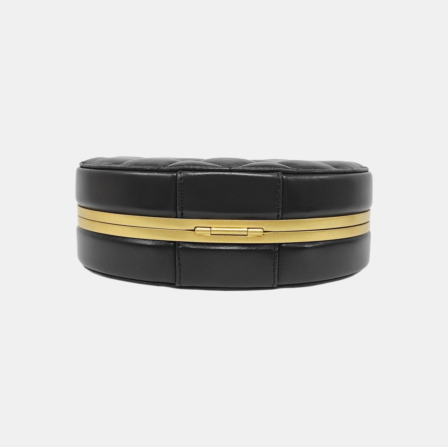 ROUND Quilted Lambskin Black