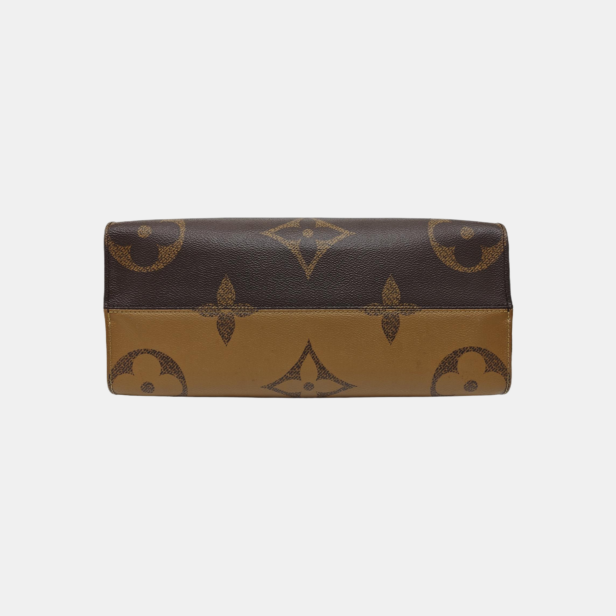 ONTHEGO MM Monogram Coated Canvas Brown