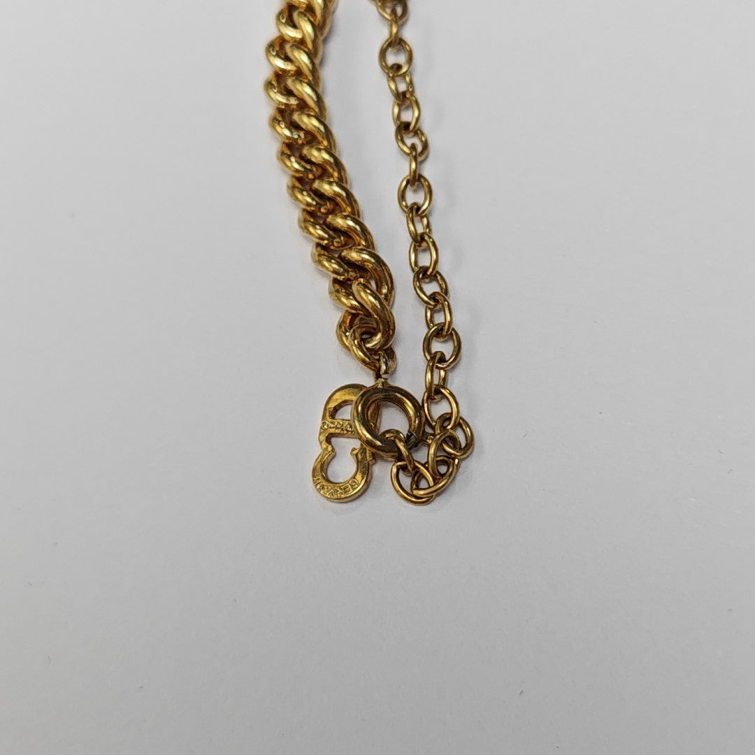 Twist Round Metal Gold Necklace