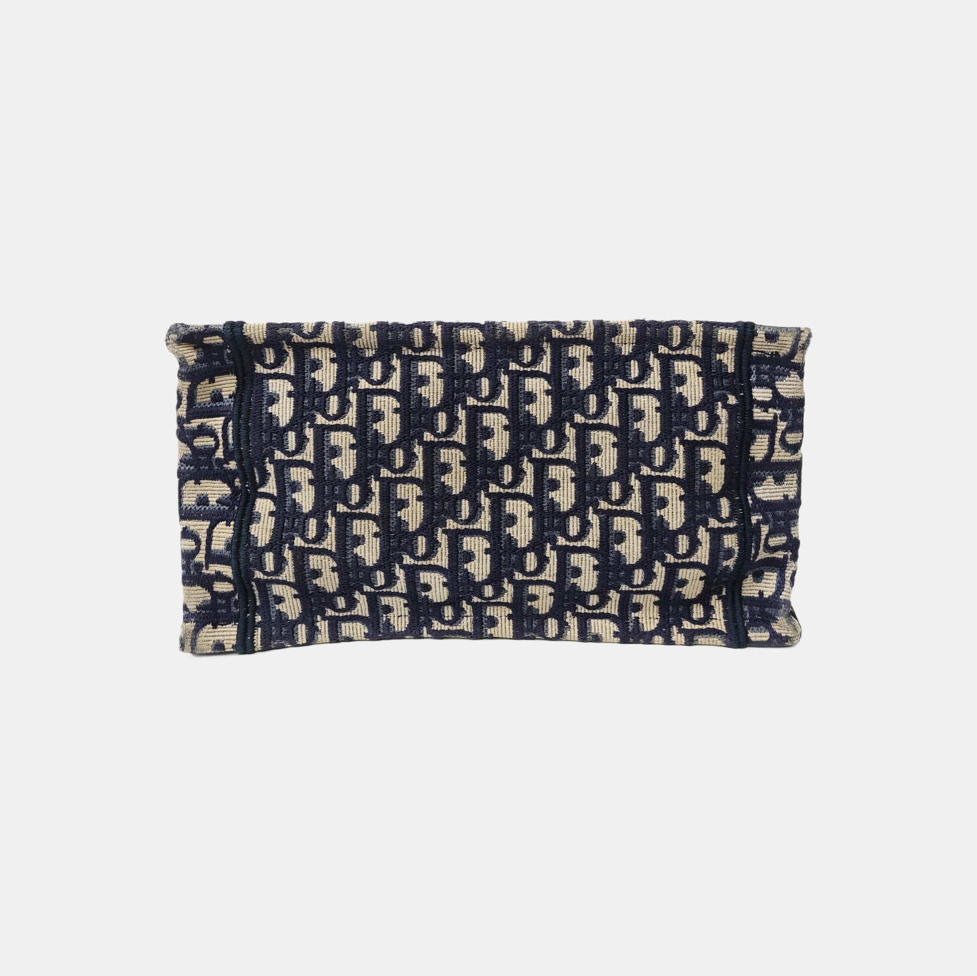 Book Tote Small Oblique Canvas Blue