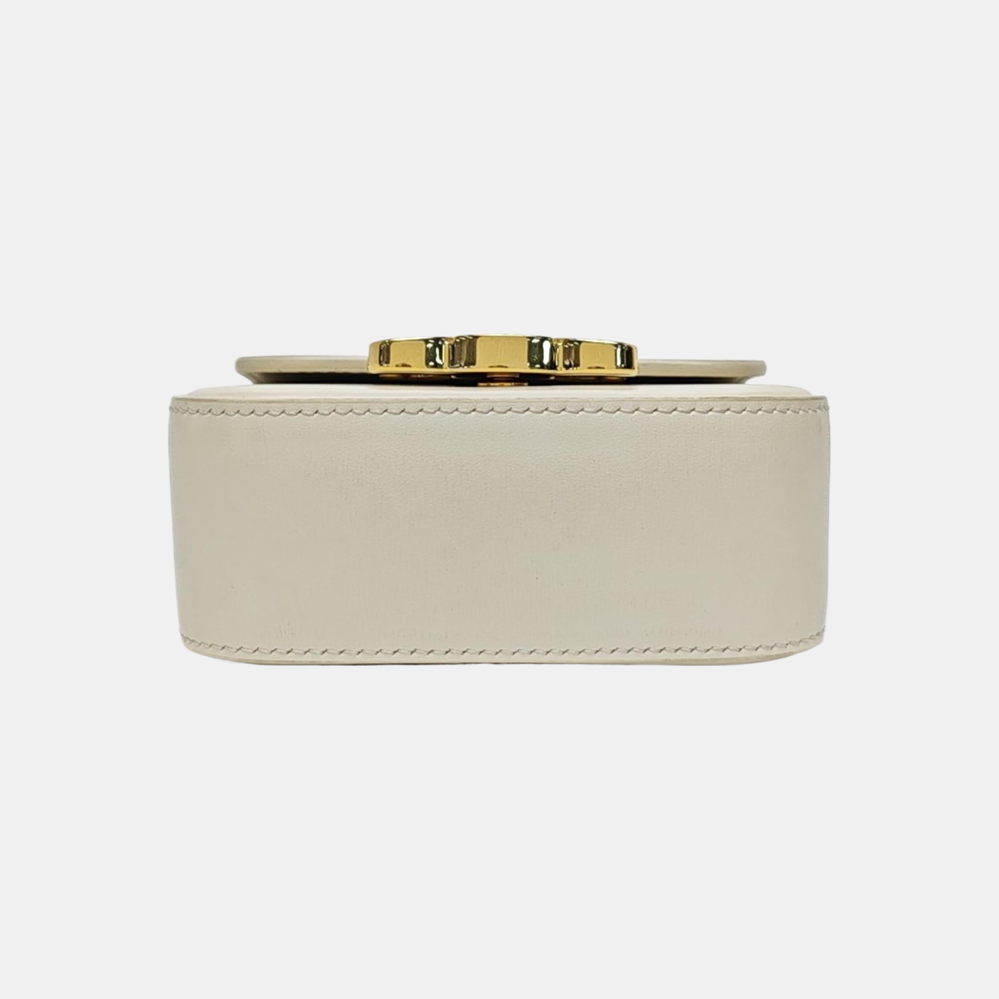 TRIOMPHE Mini Calfskin White