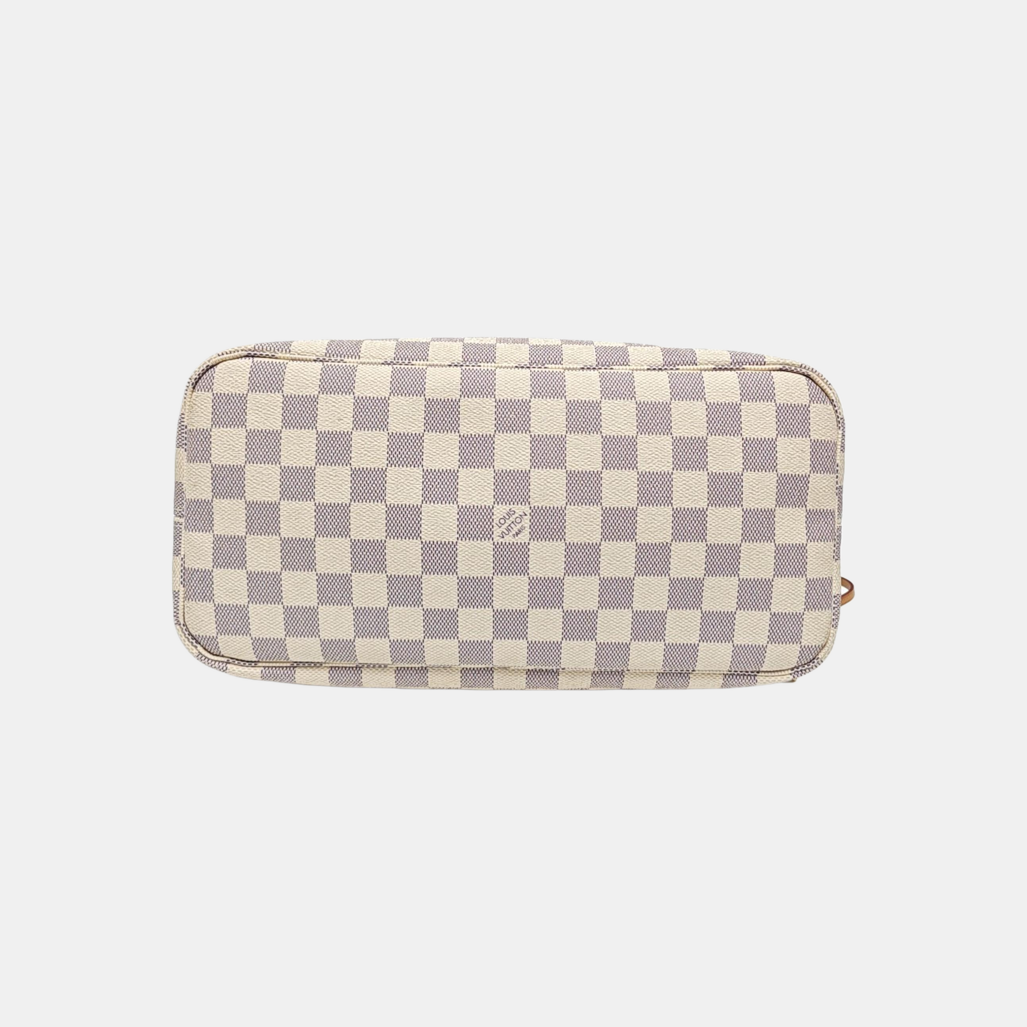 NEVERFULL MM Damier Azur Coated Canvas White