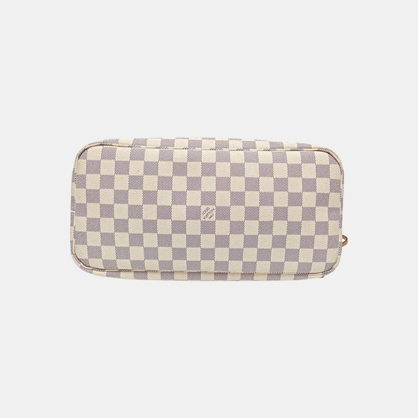 NEVERFULL MM Damier Azur Coated Canvas White