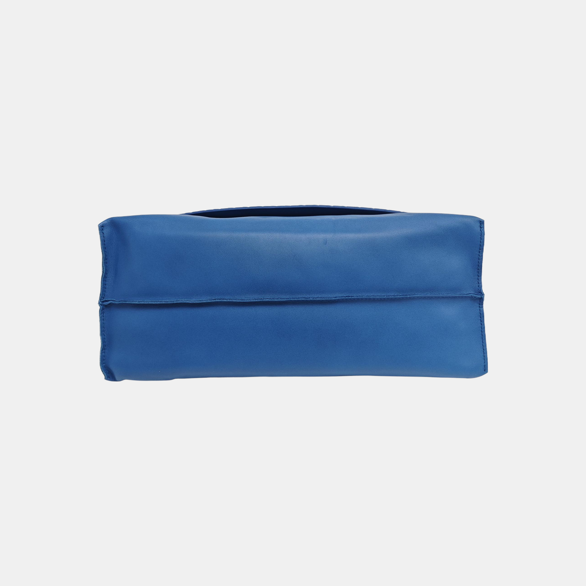 Calfskin Shoulder Bag Blue