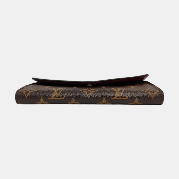 SARAH Monogram Coated Canvas Brown Wallet