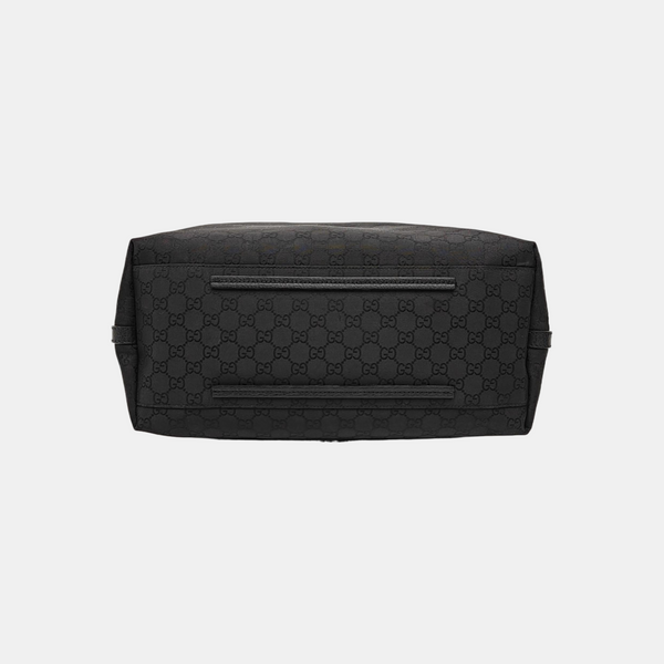 Monogram Fabric Shoulder Bag Black