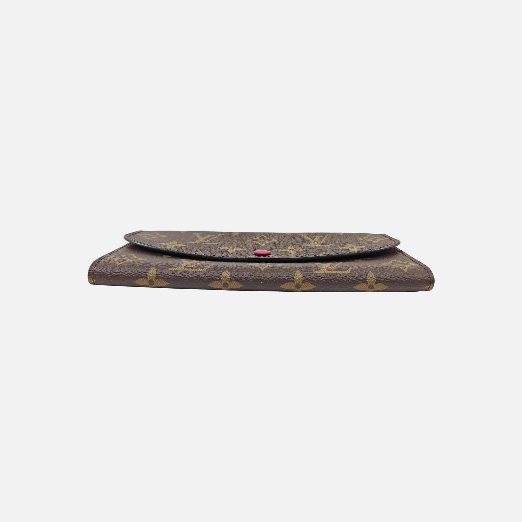 EMILIE Monogram Coated Canvas Brown Wallet