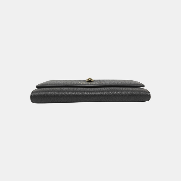 Animalier Calfskin Black Wallet