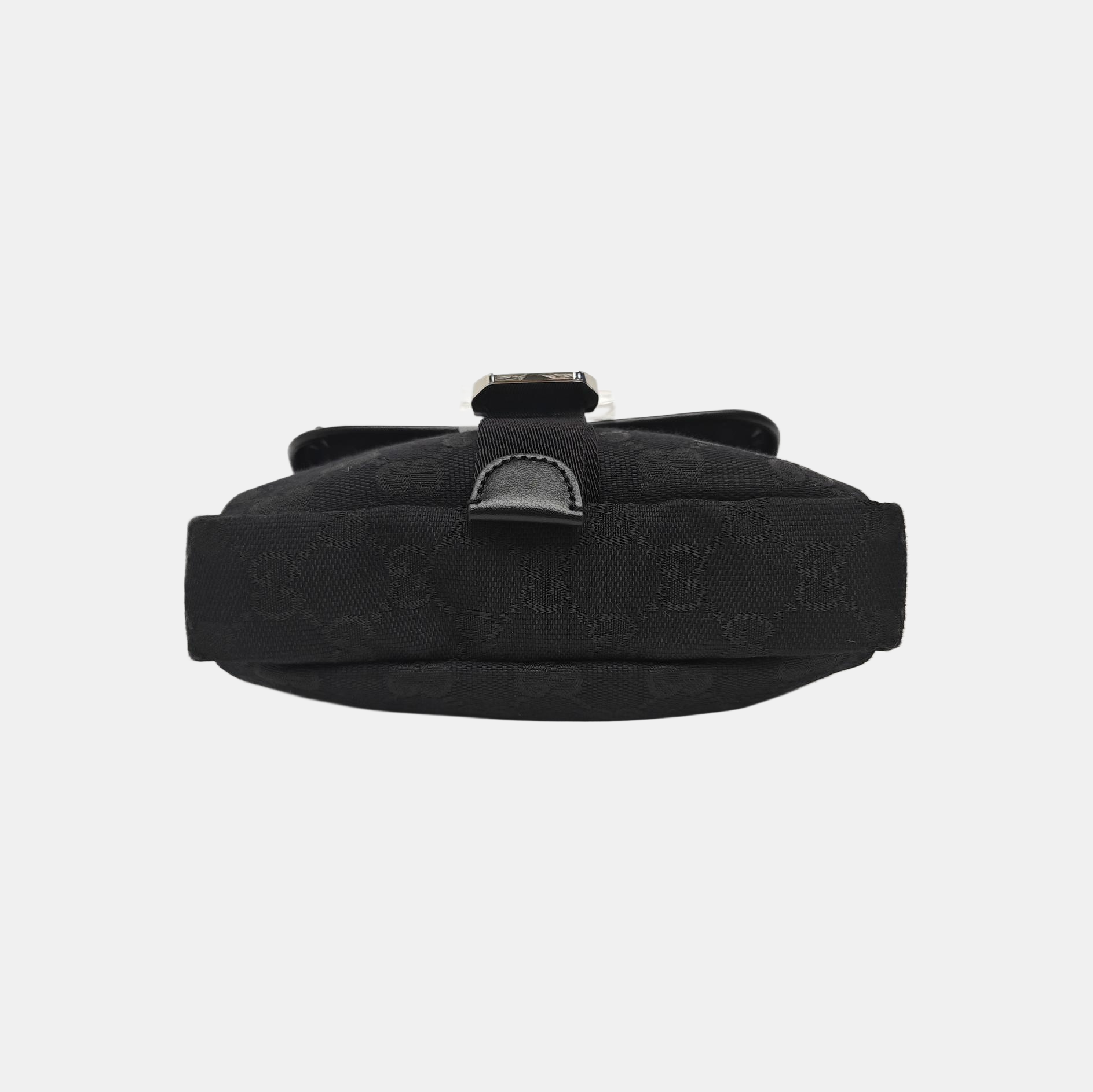 Monogram Fabric Shoulder Bag Black