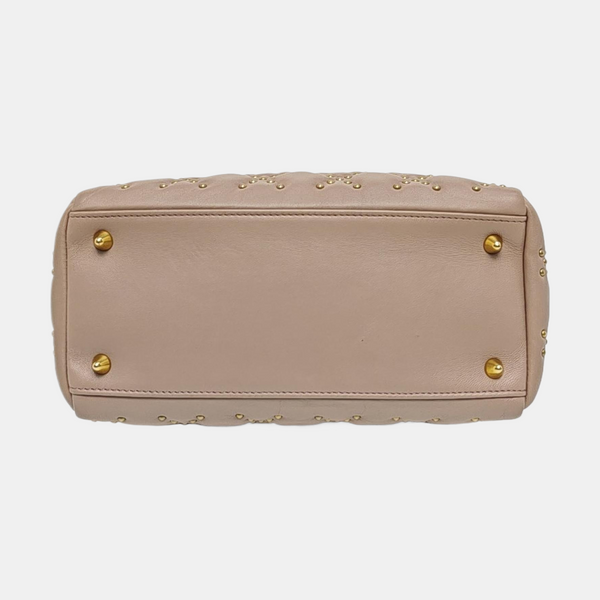 Lady Dior Medium Cannage Lambskin Beige