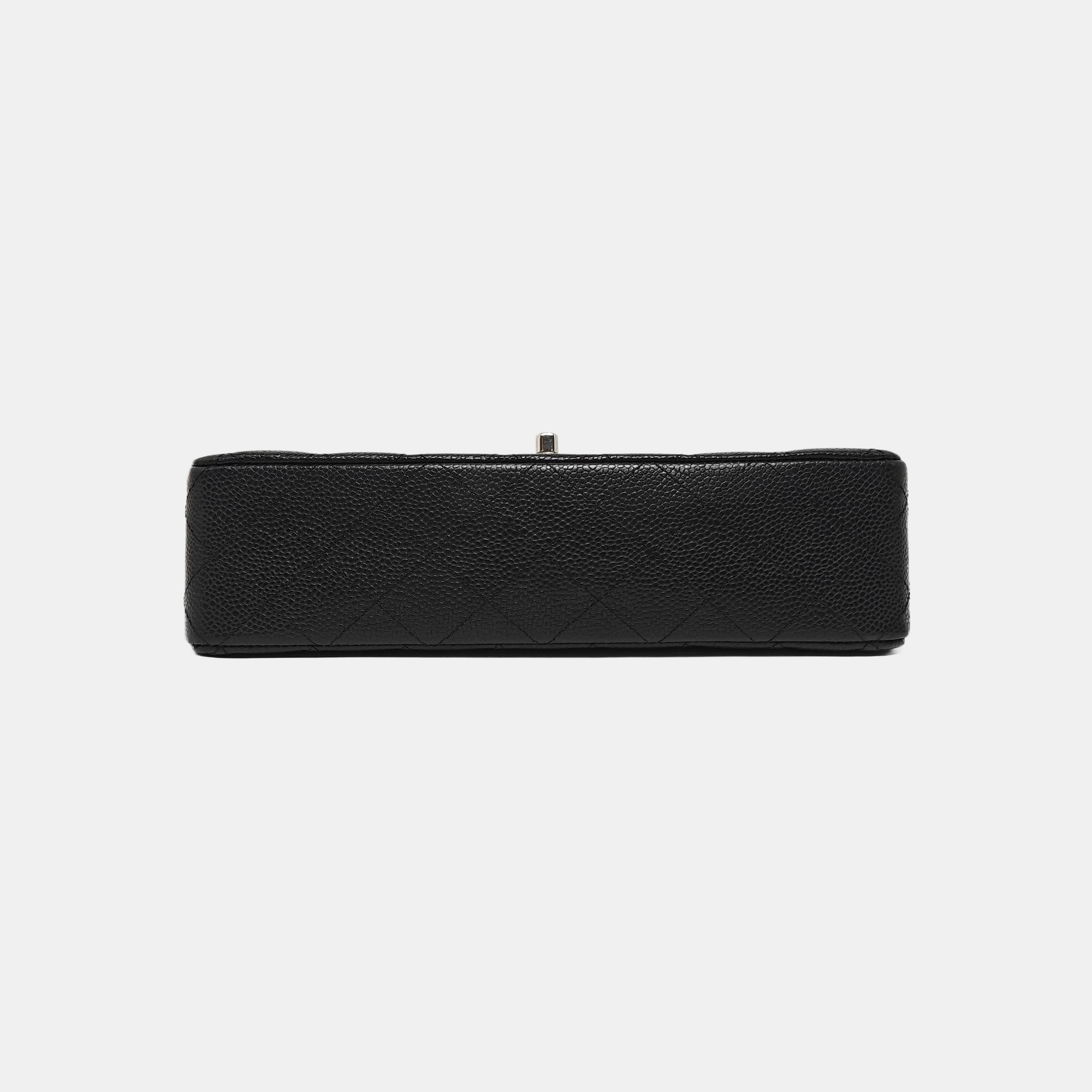 CLASSIC FLAP Medium Quilted Grained Calfskin Black