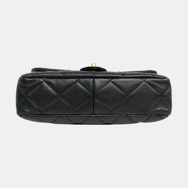 CC CROWN Quilted Lambskin Black