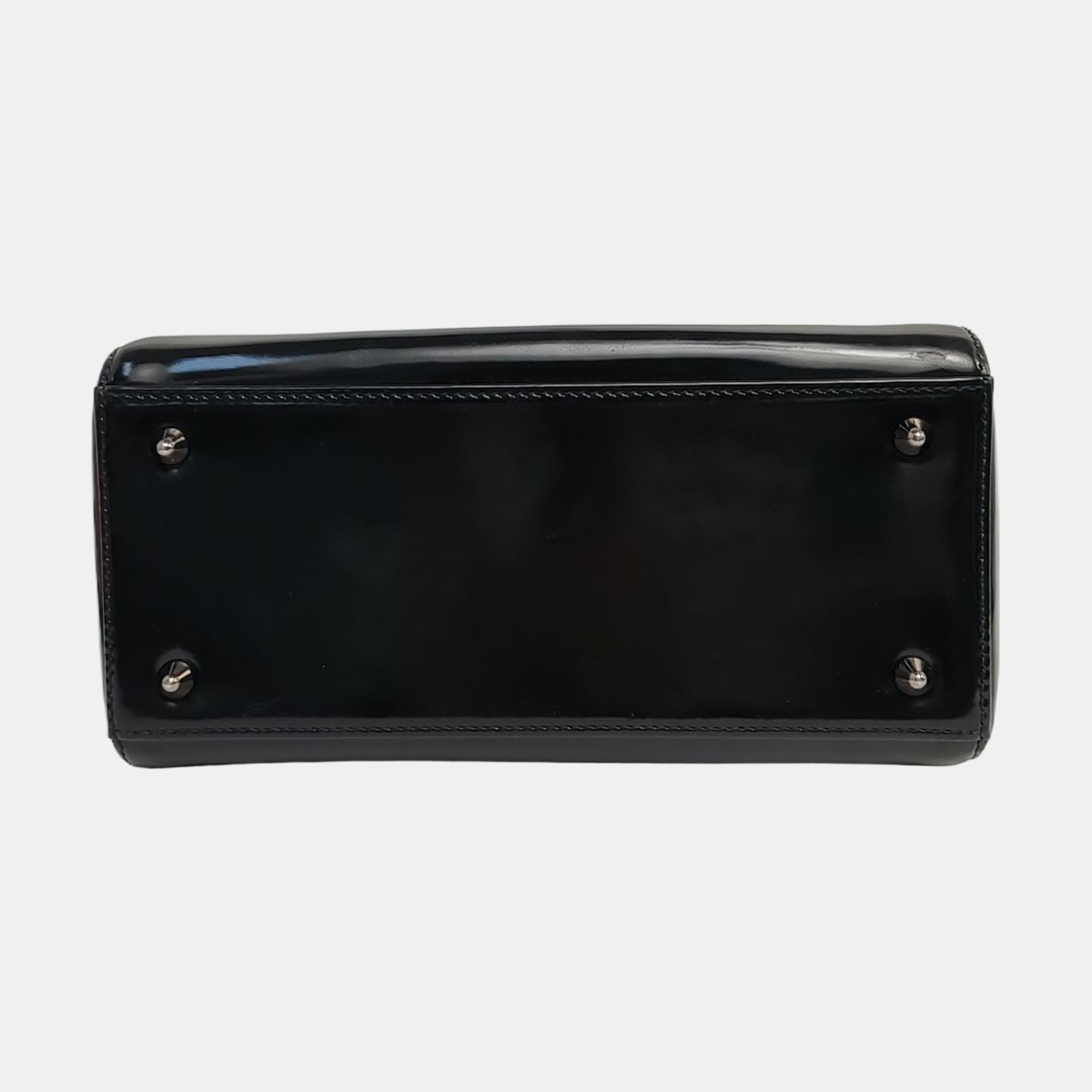Lady Dior Medium Patent Leather Black